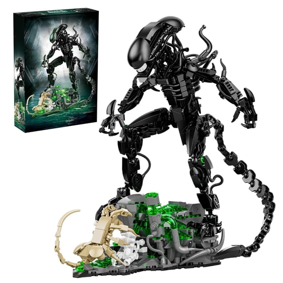 QDS Alien Monster Building Blocks Set, 958 Piece Collectible ABS, 1 Pack