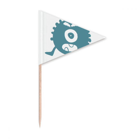 Alien Monster Creature Cyclops Toothpick Triangle Cupcake Toppers Flag