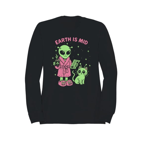 Alien Morning Routine Humor Design Men's Sweatshirt