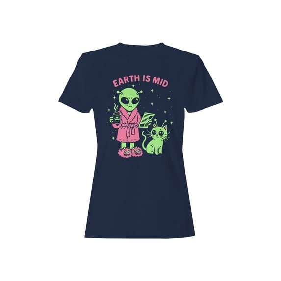Alien Morning Routine Humor Design Women's T-shirt