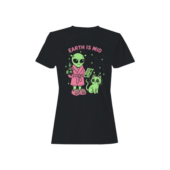 Alien Morning Routine Humor Design Women's T-shirt