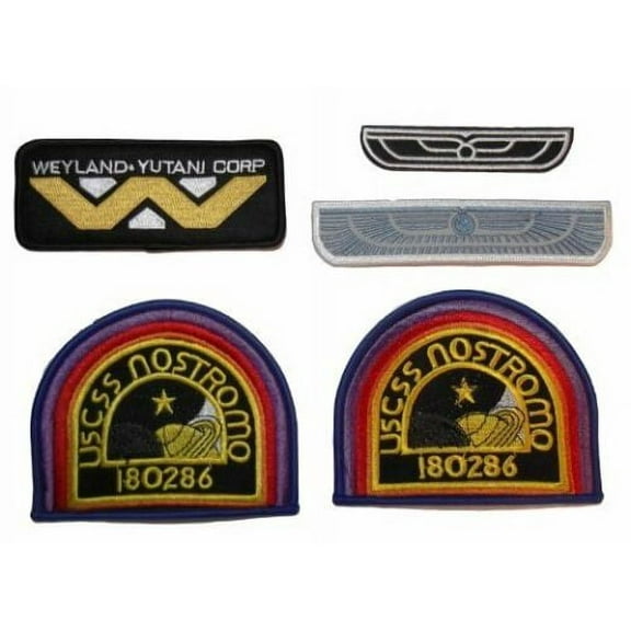 Alien Movie Set of 5 Embroidered Uniform Logo Patches