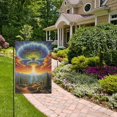 thumbnail image 1 of Alien Mushroom Cloud Garden Flag 28x40 inch Double Sided Outside Yard Decorations for Home Outdoor, 1 of 6