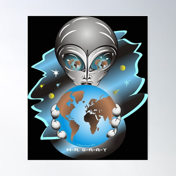 Alien Nation Mr. Gray Poster Wall Art, Modern Wall Decor For Living Room Bedroom, 24x36 UNFRAMED