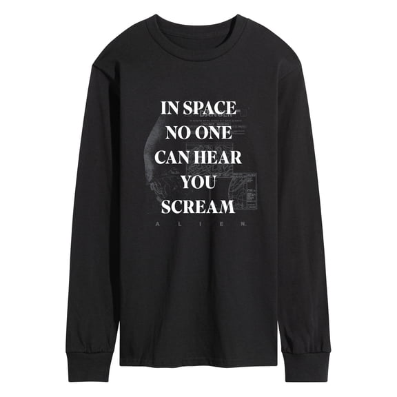Alien - No One Can Hear You Scream - Men's Long Sleeve Graphic T-Shirt