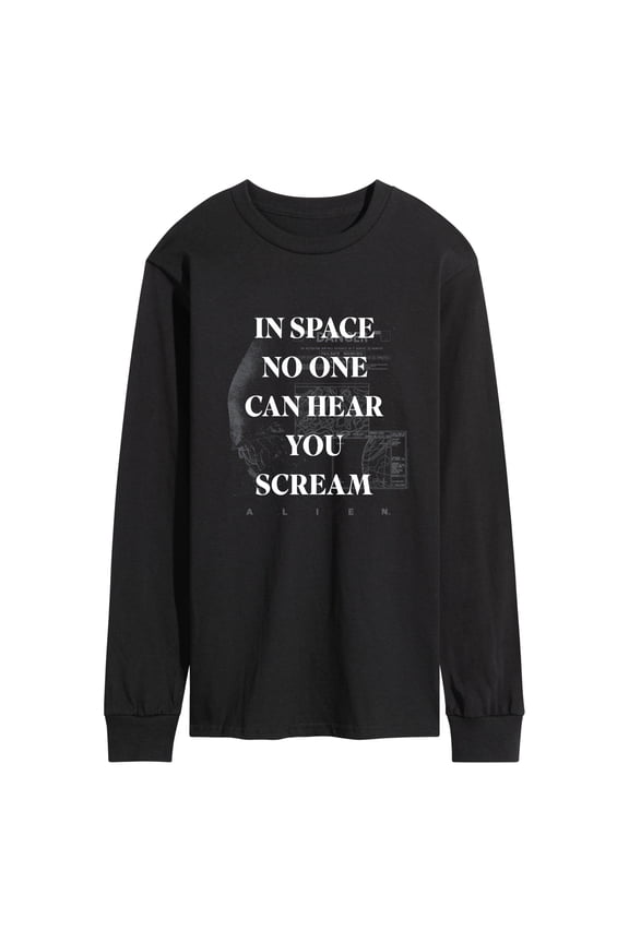 - No One Can Hear You Scream - Men's Long Sleeve Graphic T-Shirt