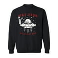 thumbnail image 1 of Alien On Flying Saucer Sweatshirt Men -Image by Shutterstock, Male Small, 1 of 4