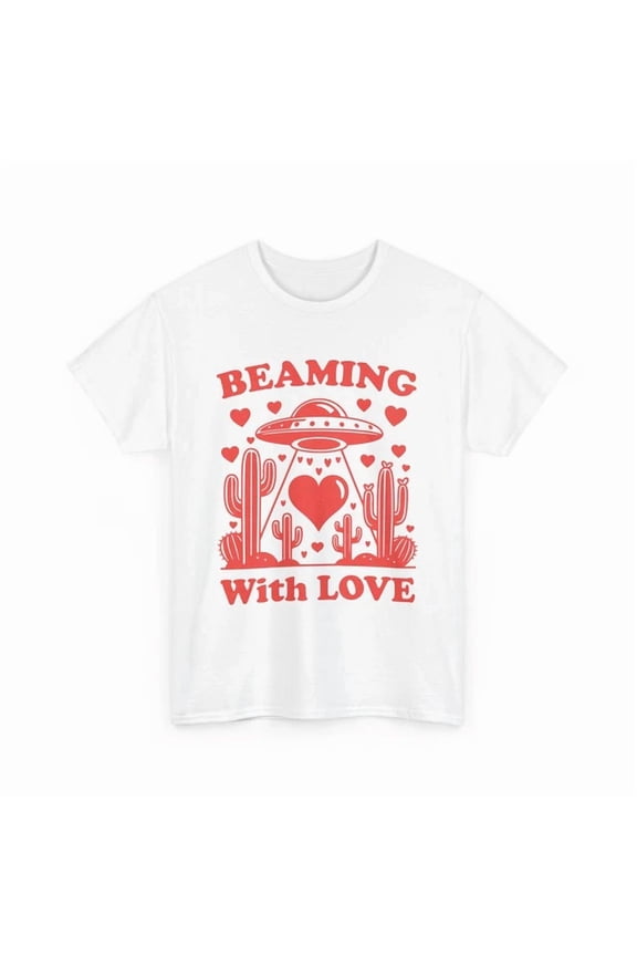 Alien Outer Space Tee, Ufo Graphic Shirt, Sci-Fi Inspired Design Birthday Gifts; For Men & Women