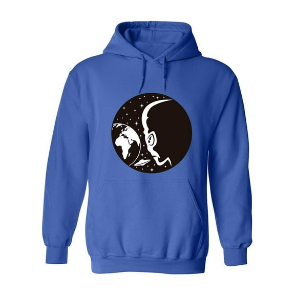 Alien Over The Earth Hoodie Men -Image by Shutterstock, Male x-Large