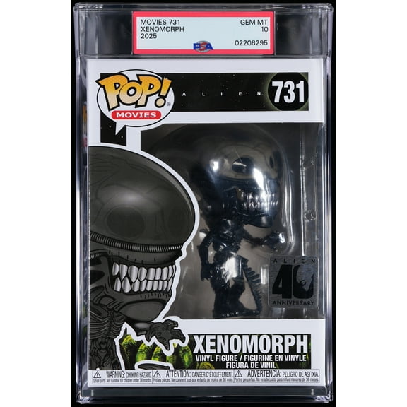 Alien, PSA Graded 10 GEM MINT, Xenomorph Collectible Vinyl Figure #731, Fully Encapsulated Bundle with Compatible Funko Pop! PSA Hard Protector Case