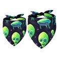 thumbnail image 1 of Alien Pack of Two Breathable Chiffon Yarn Dog Bandanas, Set of 2 Lightweight Pet Collars for Small and Medium Dogs, 16x16x22.8in and 20.9x20.9x30in Sizes, 1 of 5