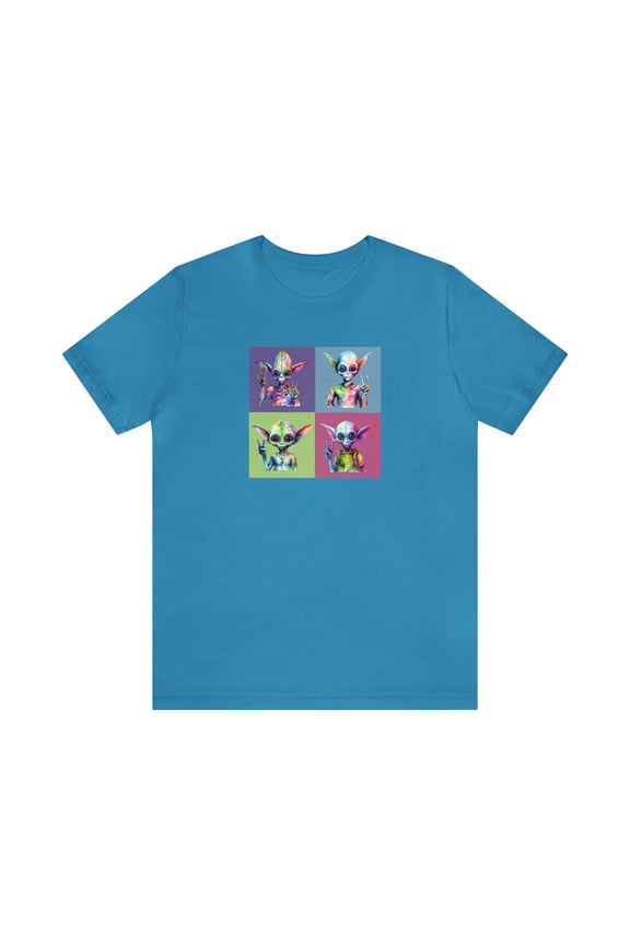 Alien Peace T-Shirt, ET I Come In Peace TShirt, Colorful Alien Lover TShirt