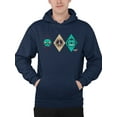 thumbnail image 1 of Alien Peace Trio Emoji - Futuristic Symbol Art Design Men's Hoodie, 1 of 4