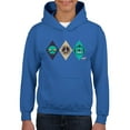 thumbnail image 1 of Alien Peace Trio Emoji - Futuristic Symbol Art Design Youth's Hoodie, 1 of 4