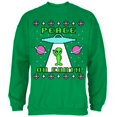 thumbnail image 1 of Alien Peace on Earth Ugly Christmas Sweater Mens Sweatshirt Irish Green SM, 1 of 1