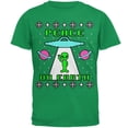 thumbnail image 1 of Alien Peace on Earth Ugly Christmas Sweater Mens T Shirt Irish Green X-LG, 1 of 1