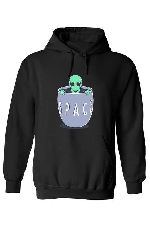 Alien Peeping From Space Design Hoodie Men -Image by Shutterstock, Male Small