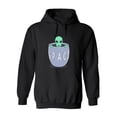 thumbnail image 1 of Alien Peeping From Space Design Hoodie Men -Image by Shutterstock, Male XX-Large, 1 of 4