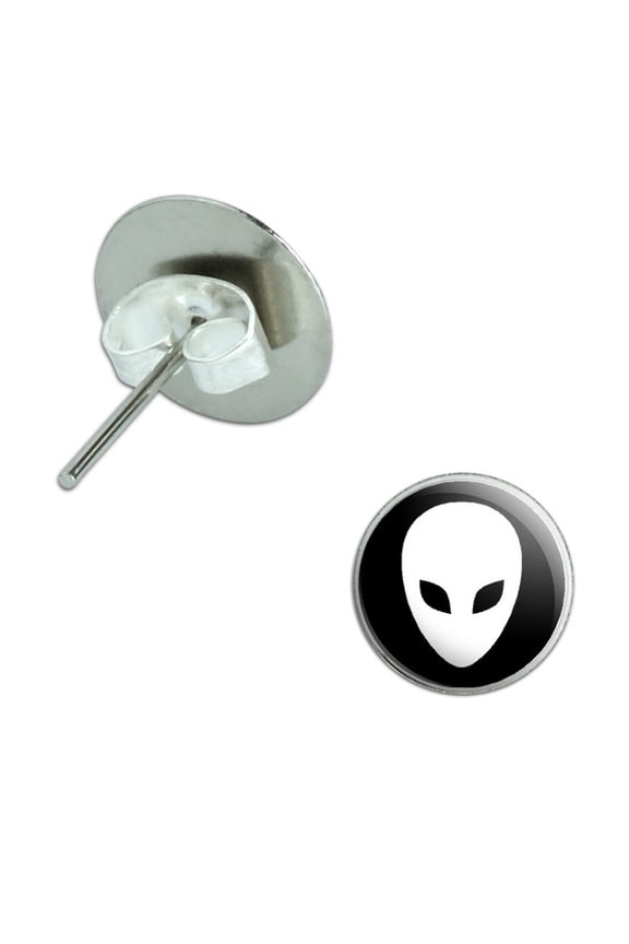 Alien Pierced Stud Earrings
