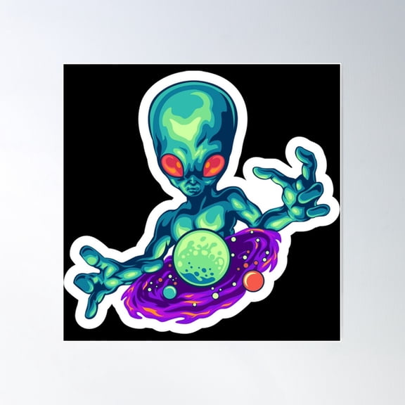 Alien Planet Poster Wall Art, Modern Wall Decor For Living Room Bedroom, 30x30 UNFRAMED