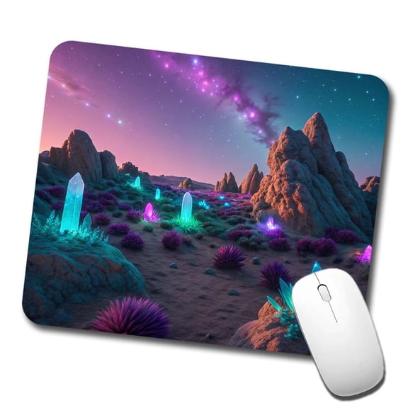 Alien Planet Surface Colorful Mouse Pad Low Profile Gaming Mat