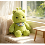 Alien Plush Cat Meme 12.59 , Green UFO Alien Stuffed Silly Cat, 2026 New Ugly Cute Plush, Ultra Fluffy Texture, Perfect Holiday Gift & Cute Home Ornament