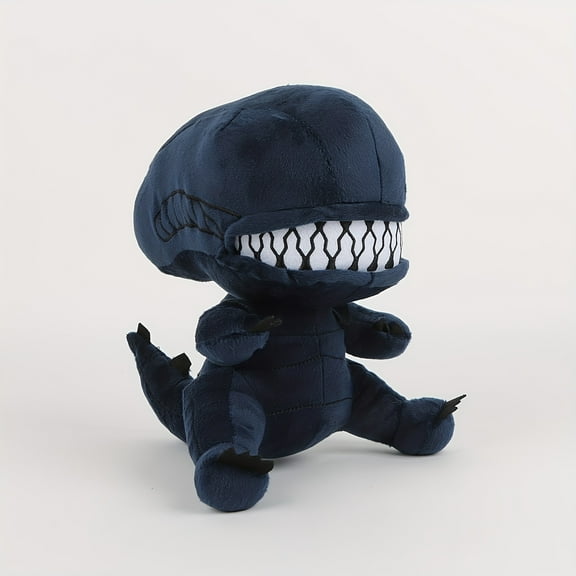 Alien Plush Toy - Soft Black Stuffed Monster with White Spines, Halloween Decor & Cosplay Prop - Gift for Kids, Space Room Decor, Christmas Present