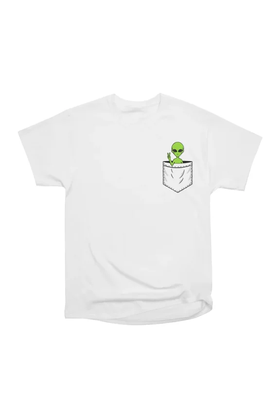 Alien Pocket T-Shirt Tee Gift For Him Merch For Her Apparel For Friend