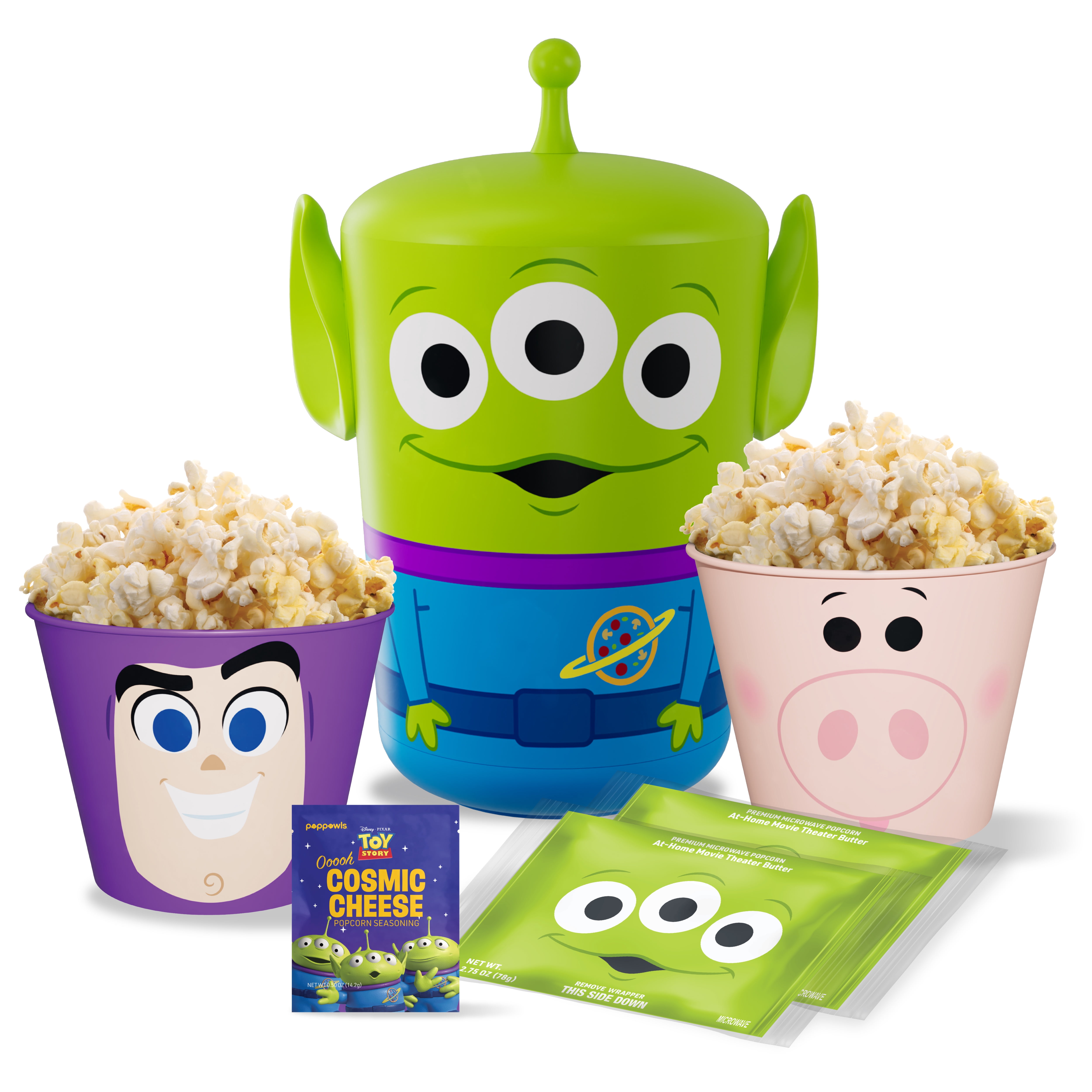 Disney Pixar Alien PopcornBucketポップコーン入れ Toy Story - Alien - Poppowls At-Home Movie Theater Popcorn Kit