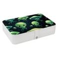 thumbnail image 1 of Alien Portable PU Leather Earring Holder Storage Box Display Case with Removable Compartment, 1 of 6