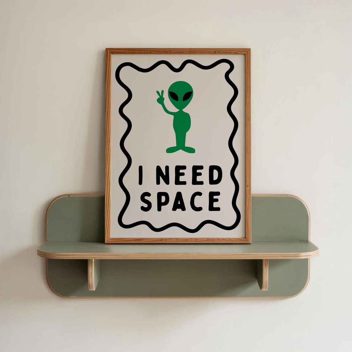 Alien Poster, I Need Space Retro Typography, Study Room, Office And ...