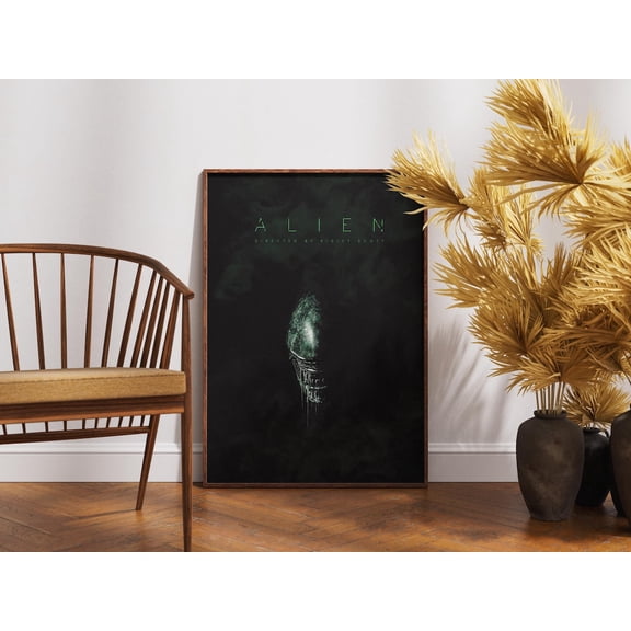 Alien Poster, Ridley Scott Sci Fi Movie Print, Vintage Space Wall Art, Unframed Paper Poster 8x10in