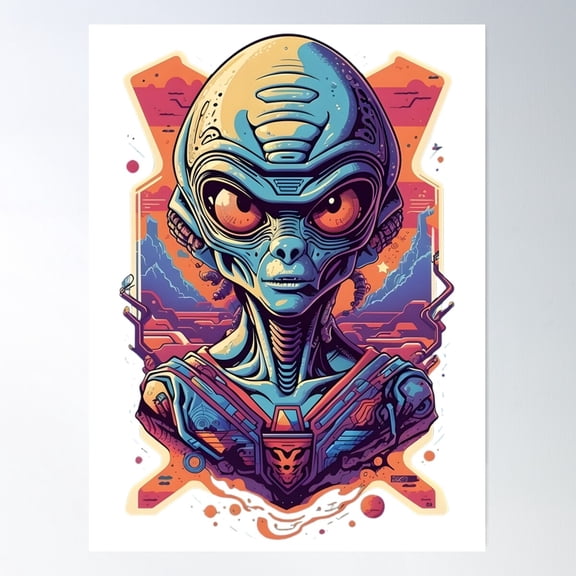 Alien Poster Wall Art Bedroom Wall Art Home Decor Cute Birthday Gift Home Decor Office Wall Art