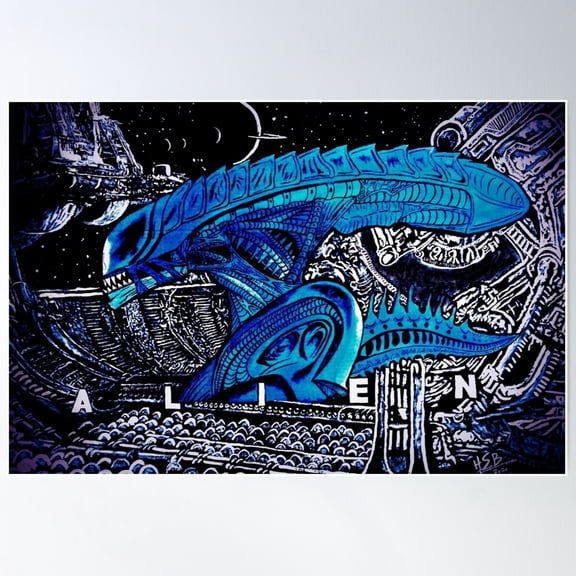 Alien Poster Wall Art, Modern Wall Decor For Living Room Bedroom, 16x24 UNFRAMED