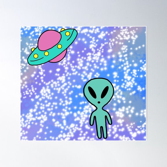 Alien Poster Wall Art, Modern Wall Decor For Living Room Bedroom, 24x24 UNFRAMED