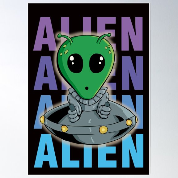 Alien Poster Wall Art, Modern Wall Decor For Living Room Bedroom, 24x36 UNFRAMED