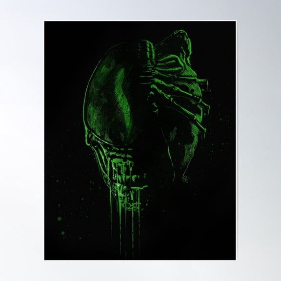 Alien Poster Wall Art, Modern Wall Decor For Living Room Bedroom, 8x12 UNFRAMED