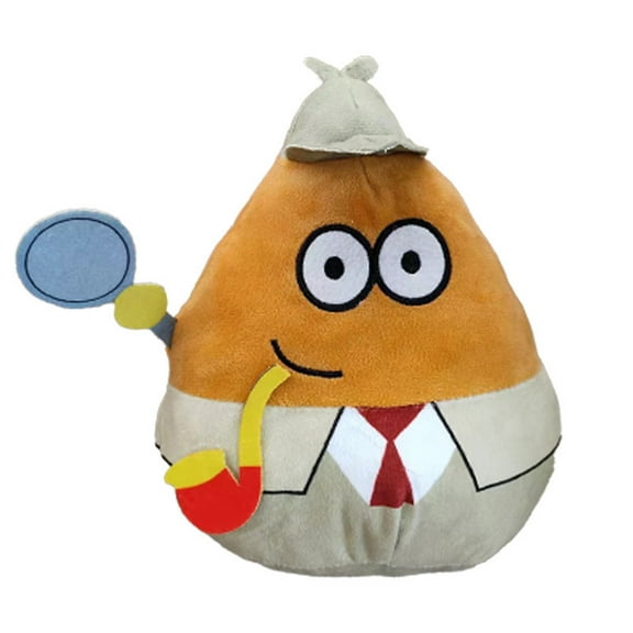 Alien Pou Plush Toy, Cute Emotion Alien Plushie Stuffed Animal Pillow Christmas Birthday Gifts for Boys and Girls (Detective 23cm)