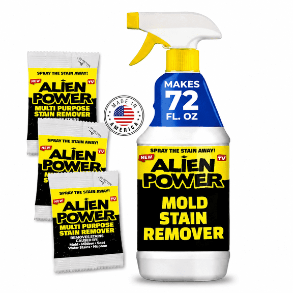 Alien Power Super Concentrated Multi-Purpose Stain Remover Set Mold Mildew Water Algae Cleaner Kit Spray Bottle
