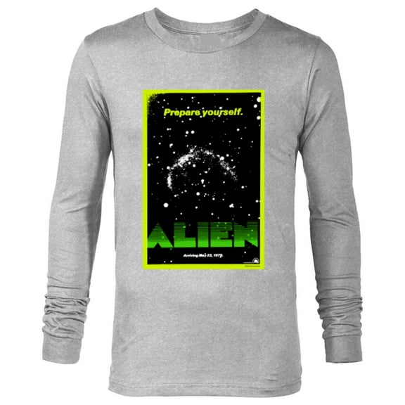Alien Prepare Yourself Retro Movie Poster - Long Sleeve T-Shirt for Men - Customized-Athletic Heather