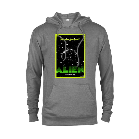 Alien Prepare Yourself Retro Movie Poster - Pullover Hoodie for Adults - Customized-Graphite Heather