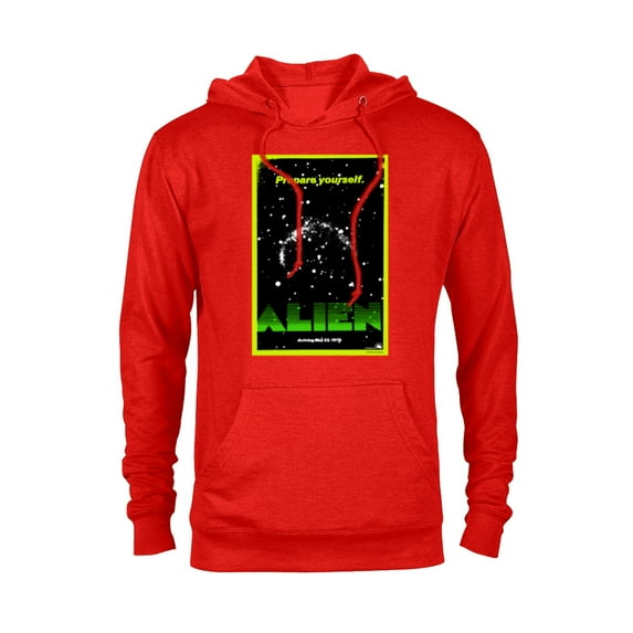 Alien Prepare Yourself Retro Movie Poster - Pullover Hoodie for Adults - Customized-Red