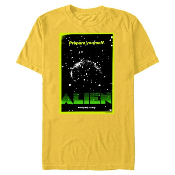 Alien Prepare Yourself Retro Movie Poster - Short Sleeve Blended T-Shirt for Adults - Customized-Yellow
