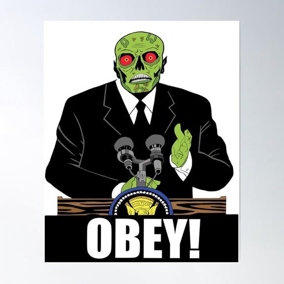 Alien President Poster Wall Art, Modern Wall Decor For Living Room Bedroom, 12x18 UNFRAMED