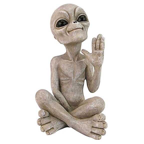 Alien Resin Statue Ornament Alien Garden Sculptures & Statues Yard Best Art Decor For Indoor Outdoor Home Or Office Collectible