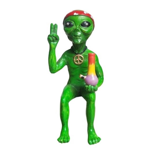Alien Resin Statue Ornament Alien Garden Sculptures & Statues Yard Best Art Decor For Indoor Outdoor Home Or Office Collectible
