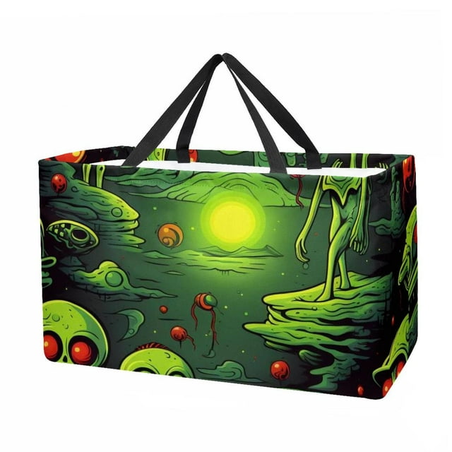 Alien Reusable Foldable Large Capacity Oxford Cloth Storage Basket