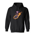 thumbnail image 1 of Alien Riding A Meteorite Hoodie Women -Image by Shutterstock, Female Small, 1 of 4