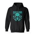 thumbnail image 1 of Alien Rockstar Slogan Hoodie Men -Image by Shutterstock, Male Large, 1 of 4