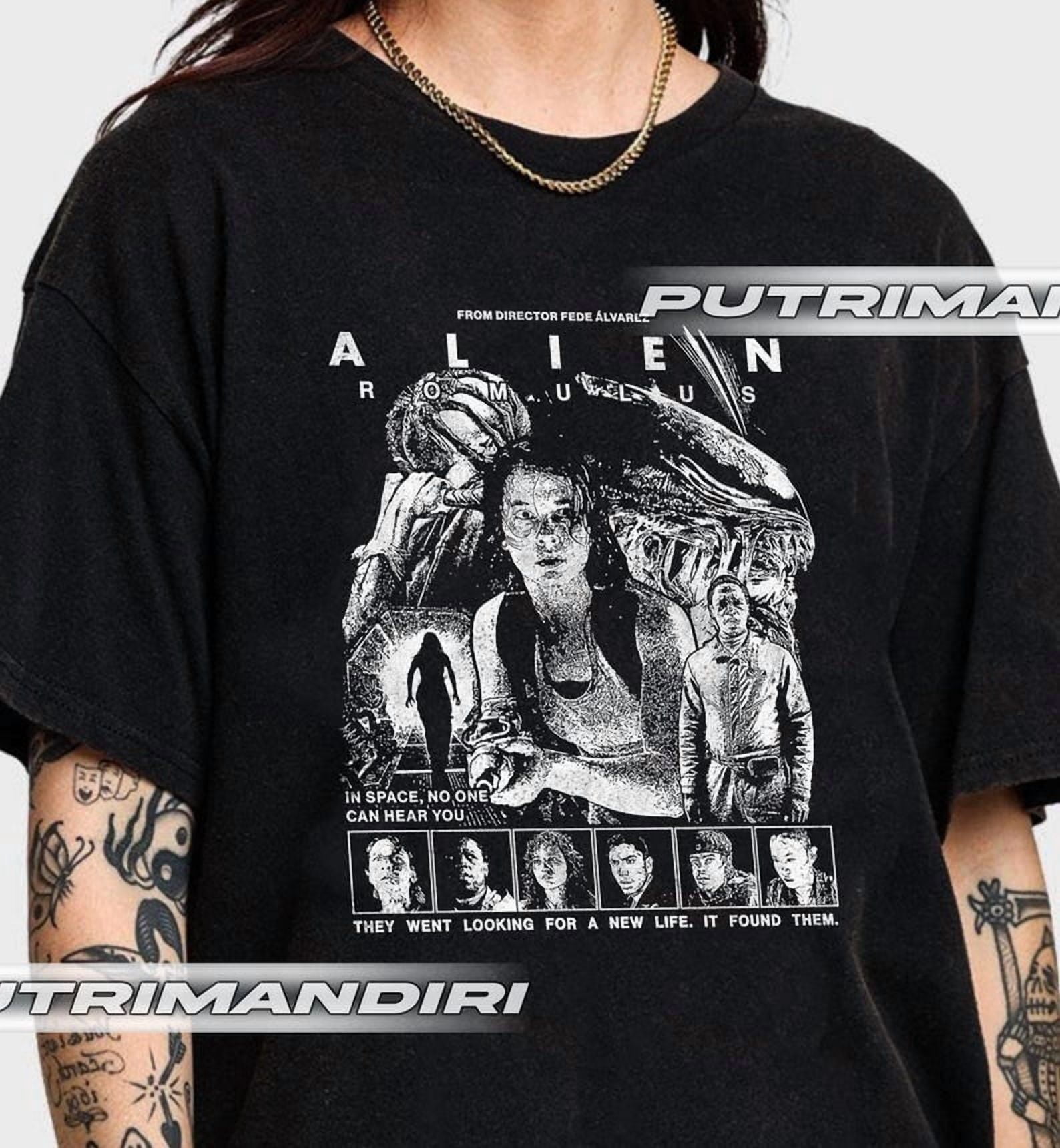 Alien Romulus 2024 Horror Sci-fi Movie T-shirt, Gift for Woman and Man ...